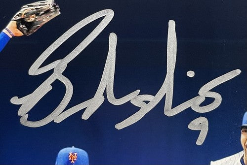 Brandon Nimmo Mets Signed 8x10 Framed Photo Home Run Catch Auto Fanatics COA