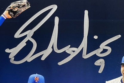 Brandon Nimmo Mets Signed 8x10 Framed Photo Home Run Catch Auto Fanatics COA