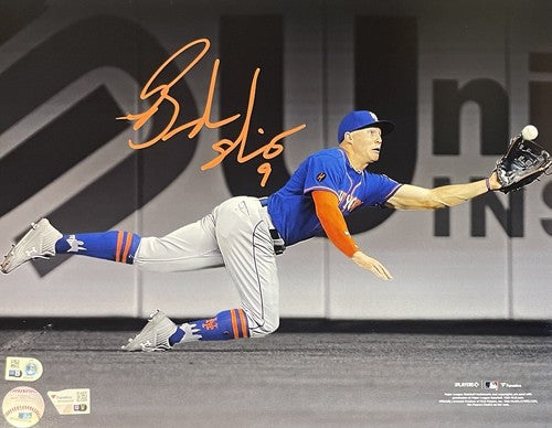 Brandon Nimmo Signed 11x14 Framed Photo Diving Catch Auto NY Mets Fanatics COA
