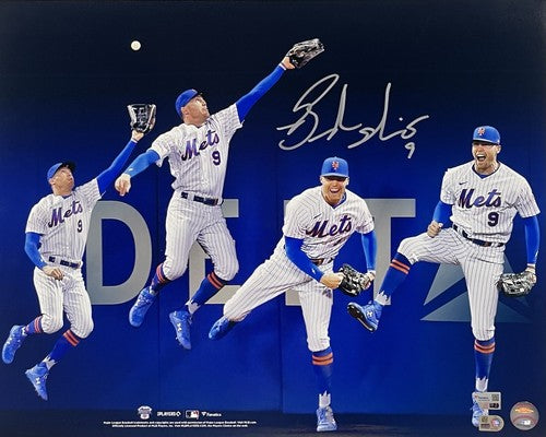 Brandon Nimmo Mets Signed 16x20 Framed Photo Home Run Catch Auto Fanatics COA