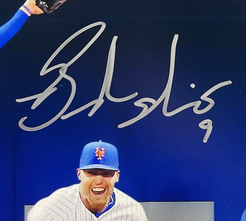 Brandon Nimmo Mets Signed 16x20 Framed Photo Home Run Catch Auto Fanatics COA