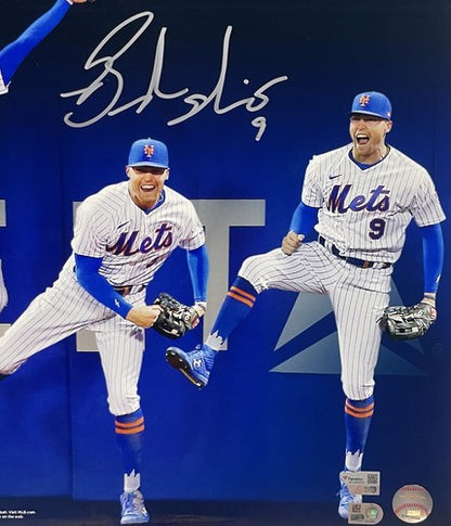 Brandon Nimmo Mets Signed 16x20 Framed Photo Home Run Catch Auto Fanatics COA