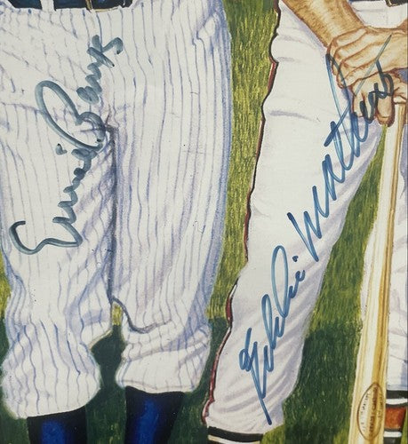 500 Hr Hitters Signed 24x42 Framed Litho Ron Lewis 11 Auto Mickey Mantle Cbm COA