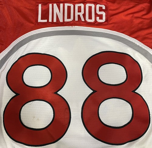 Eric Lindros Team Canada Authentic Vintage Bauer Jersey Fight Strap Sz 44 HOF