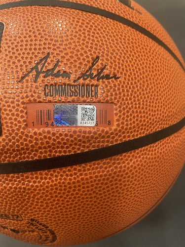 Patrick Ewing Signed NBA Wilson I/O Basketball Authentic Series Auto Steiner HoF