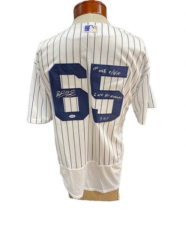 Domingo German Yankees signed No Hitter Rookie STAT MLB Debut Pg jersey Auto PSA