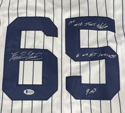 Domingo German Yankees signed No Hitter Rookie STAT MLB Debut Pg jersey Auto BAS