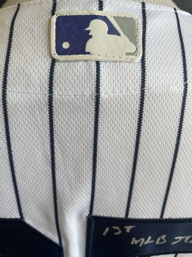 Domingo German Yankees signed No Hitter Rookie STAT MLB Debut Pg jersey Auto BAS