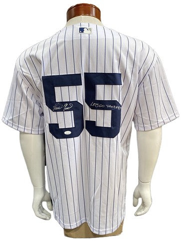 Domingo German Signed Let’s Go Yankees Nike Jersey Pg Auto Perfect Game JSA COA