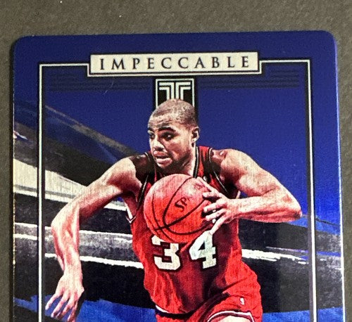 2021-22 Panini Impeccable #16 Charles Barkley Blue Stainless Stars /75 76ers Sp