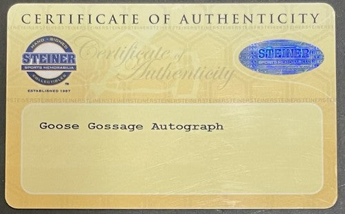 Goose Gossage Signed Official 1978 World Series Baseball Auto Yankees Steiner