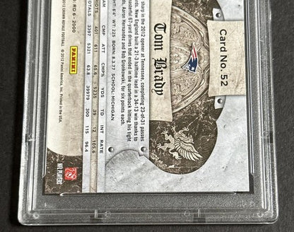 2012 Crown Royale Retail Uncut Crown Tom Brady #52 PSA 8 Mint Patriots
