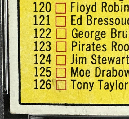 1967 Topps #103 Checklist 110-196 Mickey Mantle PSA 5 EX Unchecked