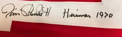 Jim Plunkett Signed Stanford Jersey Heisman Trophy 1970 Autograph PSA DNA COA