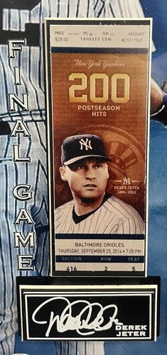 Aaron Judge Derek Jeter The Captains Yankees Framed Facsimile Auto With Tickets