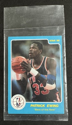 1986 Star Sealed Bag Set Michael Jordan #2 Best of the New Patrick Ewing Rc Mint