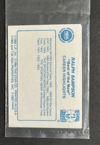 1986 Star Sealed Bag Set Michael Jordan #2 Best of the New Patrick Ewing Rc Mint