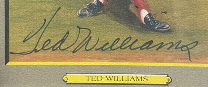 Ted Williams Signed Framed Perez-Steele Great Moments Card Auto Red Sox CBM COA
