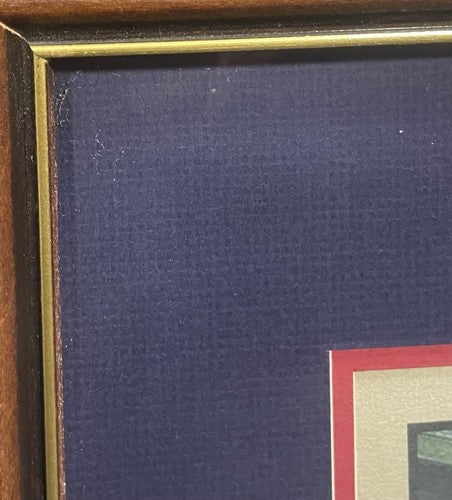 Ted Williams Signed Framed Perez-Steele Great Moments Card Auto Red Sox CBM COA