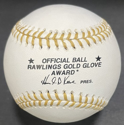 Al Kaline Signed Mlb Gold Glove Baseball 10 Gold Gloves Auto Tigers Hof Steiner