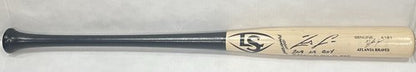 Ronald Acuna Jr Signed 2018 ROY STAT Louisville Slugger Game Model Bat JSA Auto