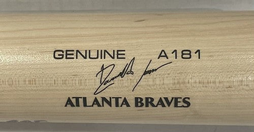 Ronald Acuna Jr Signed 2018 ROY STAT Louisville Slugger Game Model Bat JSA Auto