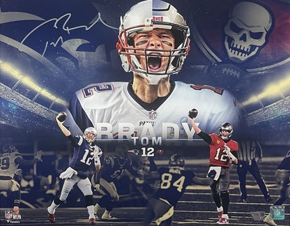 Tom Brady Signed 16x20 Framed Photo Patriots Buccaneers SB MVP Auto Fanatics COA