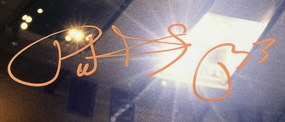 Patrick Ewing Signed Knicks 16x20 Framed Photo Arms Up Playoffs Hof Auto Steiner