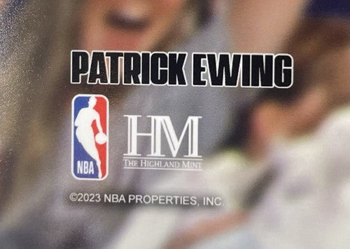 Patrick Ewing Signed Knicks 16x20 Framed Photo Arms Up Playoffs Hof Auto Steiner