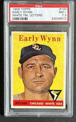 1958 Topps # 100 Early Wynn PSA 7.5 Mint Beauty HOF Chicago White Sox