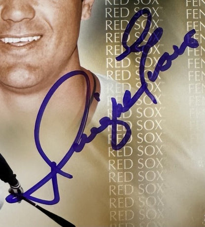 1975 Red Sox Outfield Signed 8x10 Framed Photo Jim Rice Lynn Evans Auto CBM COA