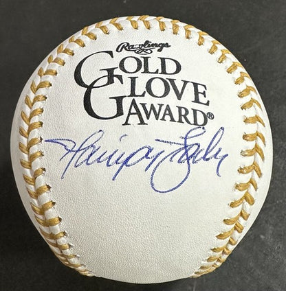 Harrison Bader Signed Rawlings Gold Glove Baseball Phillies Auto MLB Holo COA