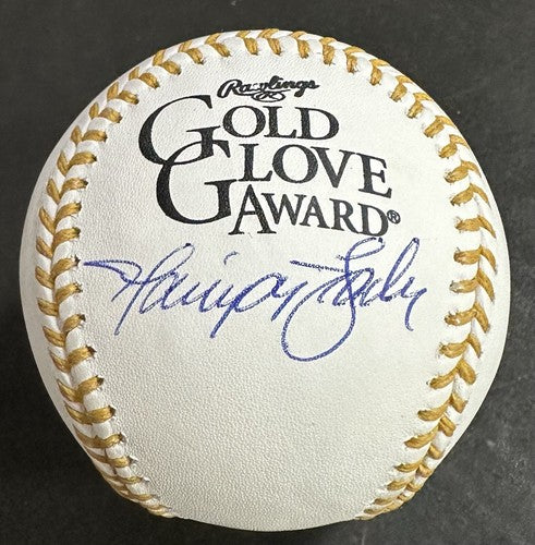 Harrison Bader Signed Rawlings Gold Glove Baseball Phillies Auto MLB Holo COA