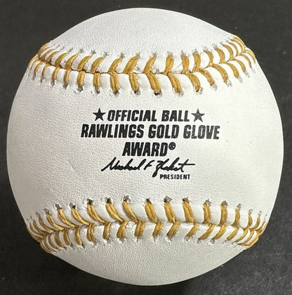Harrison Bader Signed Rawlings Gold Glove Baseball Phillies Auto MLB Holo COA