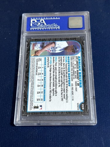 1999 BOWMAN CHROME ADRIAN BELTRE REFRACTOR #219 PSA 9 Mint Graded Dodgers Pop 5