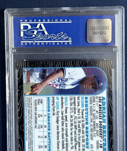 1999 BOWMAN CHROME ADRIAN BELTRE REFRACTOR #219 PSA 9 Mint Graded Dodgers Pop 5