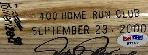 Rafael Palmeiro Signed LS Game Model Bat Auto Rangers LE 400 HR Club Auto PSA