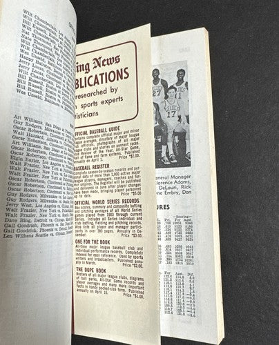 1971 /72 The Sporting News NBA Guide book Lew Alcindor Bucks Kareem Abdul Jabbar