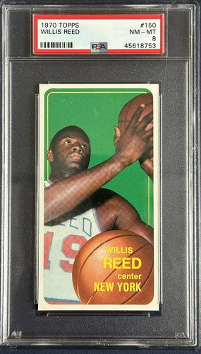 1970 Topps Basketball #150 WILLIS REED PSA 8 Mint Dead Centered NY Knicks HOF