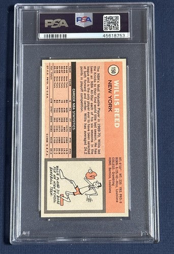 1970 Topps Basketball #150 WILLIS REED PSA 8 Mint Dead Centered NY Knicks HOF