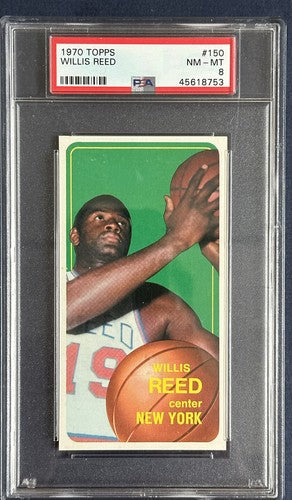 1970 Topps Basketball #150 WILLIS REED PSA 8 Mint Dead Centered NY Knicks HOF