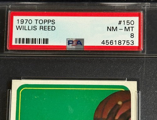 1970 Topps Basketball #150 WILLIS REED PSA 8 Mint Dead Centered NY Knicks HOF