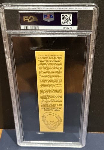 1973 Yankees Last Final Game Ever Old Yankee Stadium Full Ticket Psa 7 Nm Pop 1