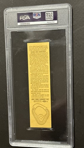 1973 Yankees Last Final Game Ever Old Yankee Stadium Full Ticket Psa 7 Nm Pop 1