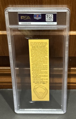 1973 Yankees Last Final Game Ever Old Yankee Stadium Full Ticket Psa 7 Nm Pop 1