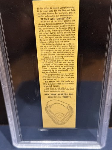 1973 Yankees Last Final Game Ever Old Yankee Stadium Full Ticket Psa 7 Nm Pop 1