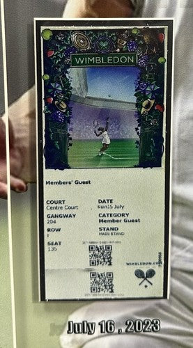 Carlos Alcaraz 19x30 Framed 3d Photo 2023 Wimbledon Champion Replica Ticket
