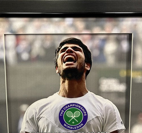 Carlos Alcaraz 19x30 Framed 3d Photo 2023 Wimbledon Champion Replica Ticket
