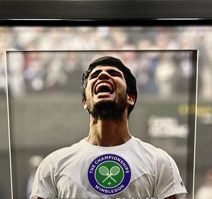 Carlos Alcaraz 19x30 Framed 3d Photo 2023 Wimbledon Champion Replica Ticket