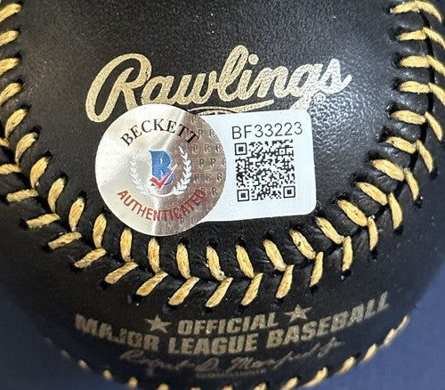 Henry Davis Signed Black & Gold Official MLB Baseball Rookie Auto Bas Beckett